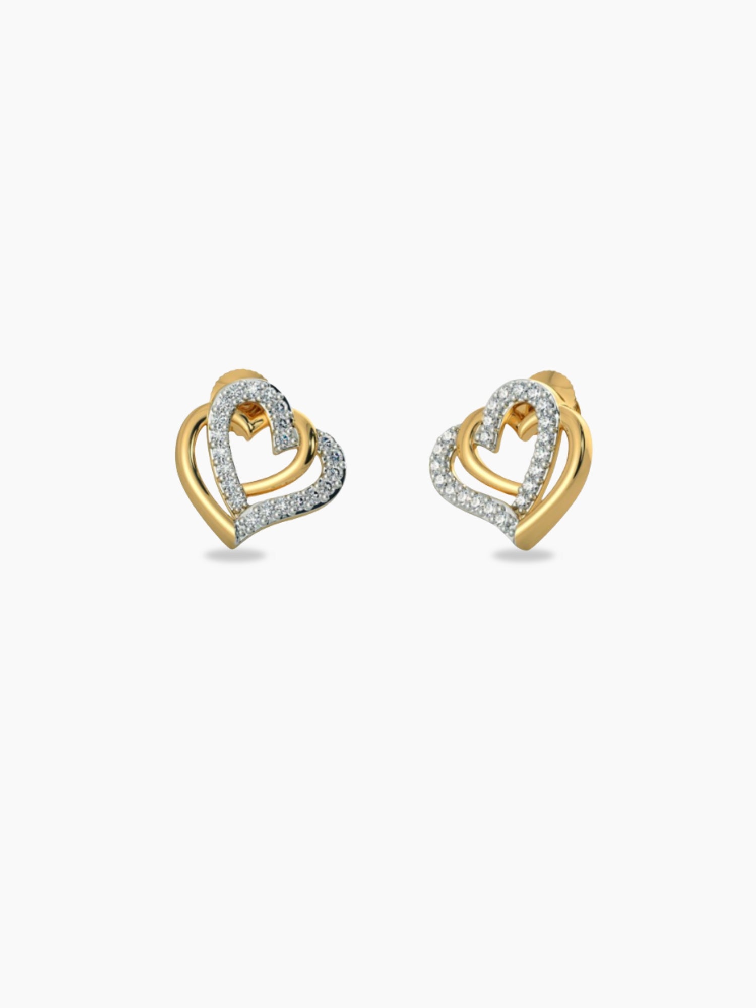 ENTWINED HEART STUDS