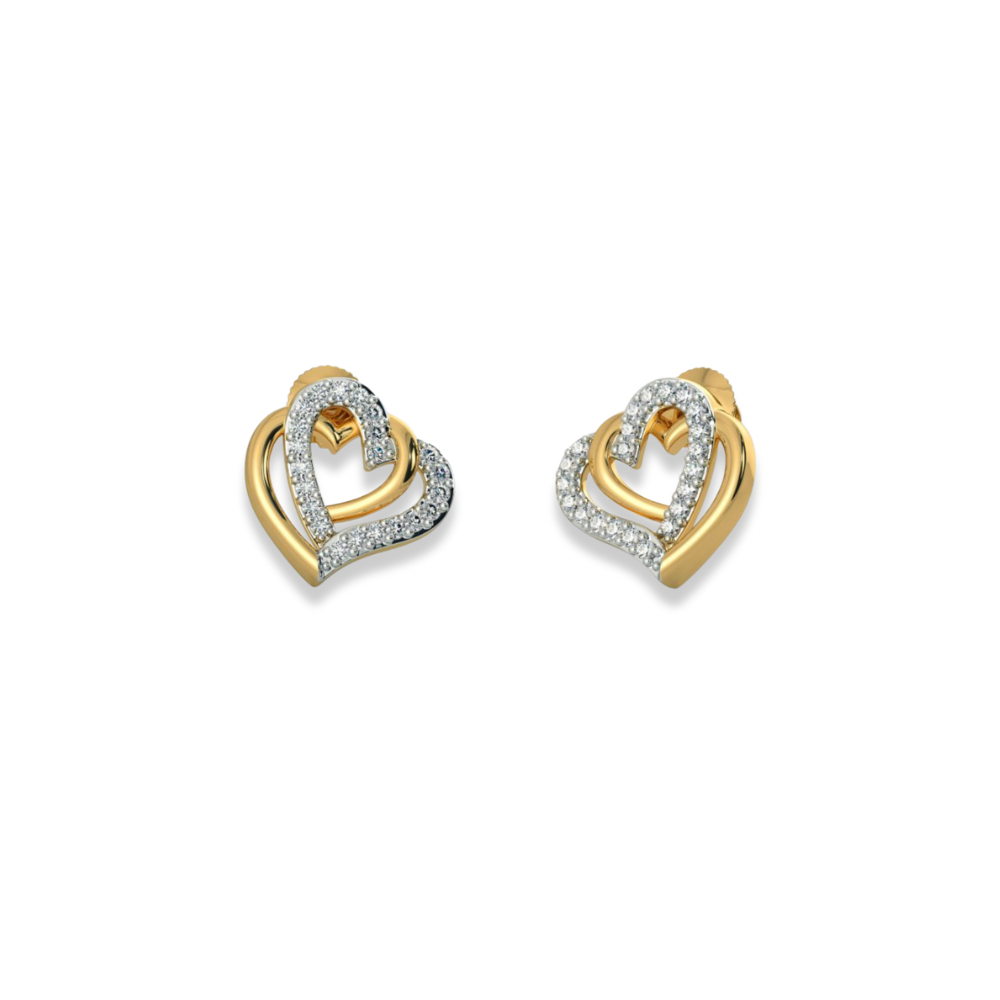 ENTWINED HEART STUDS