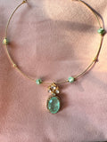 Sage green pendant with kanti