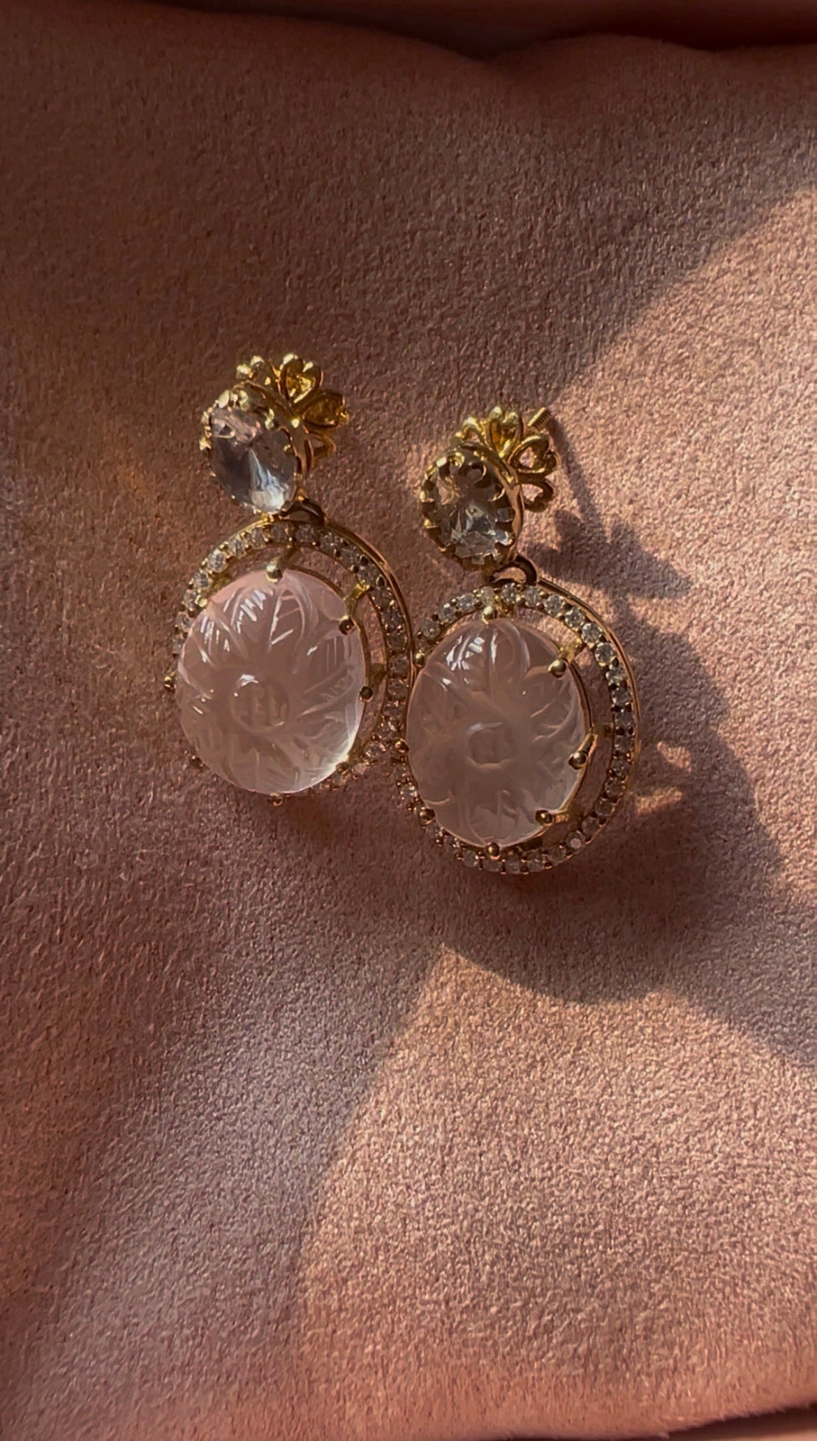 PEACH TOURMALINE EARRINGS