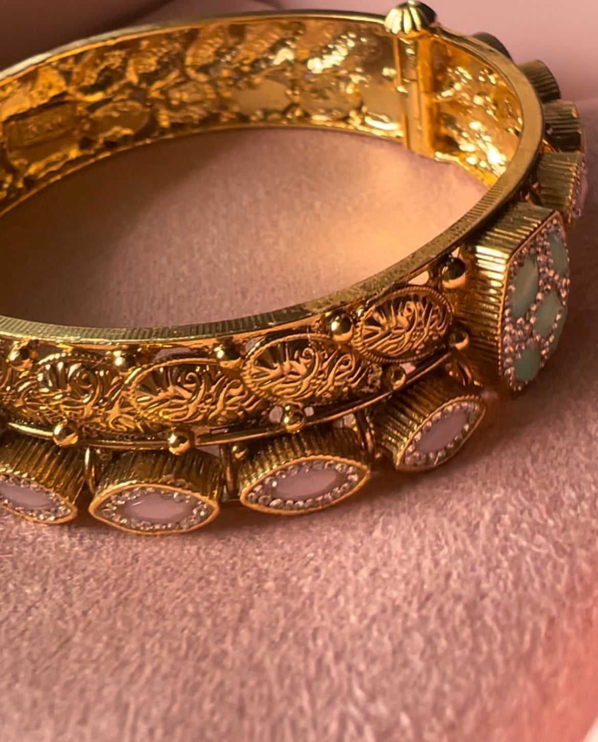 SAGE & PINK TEMPLE BANGLES
