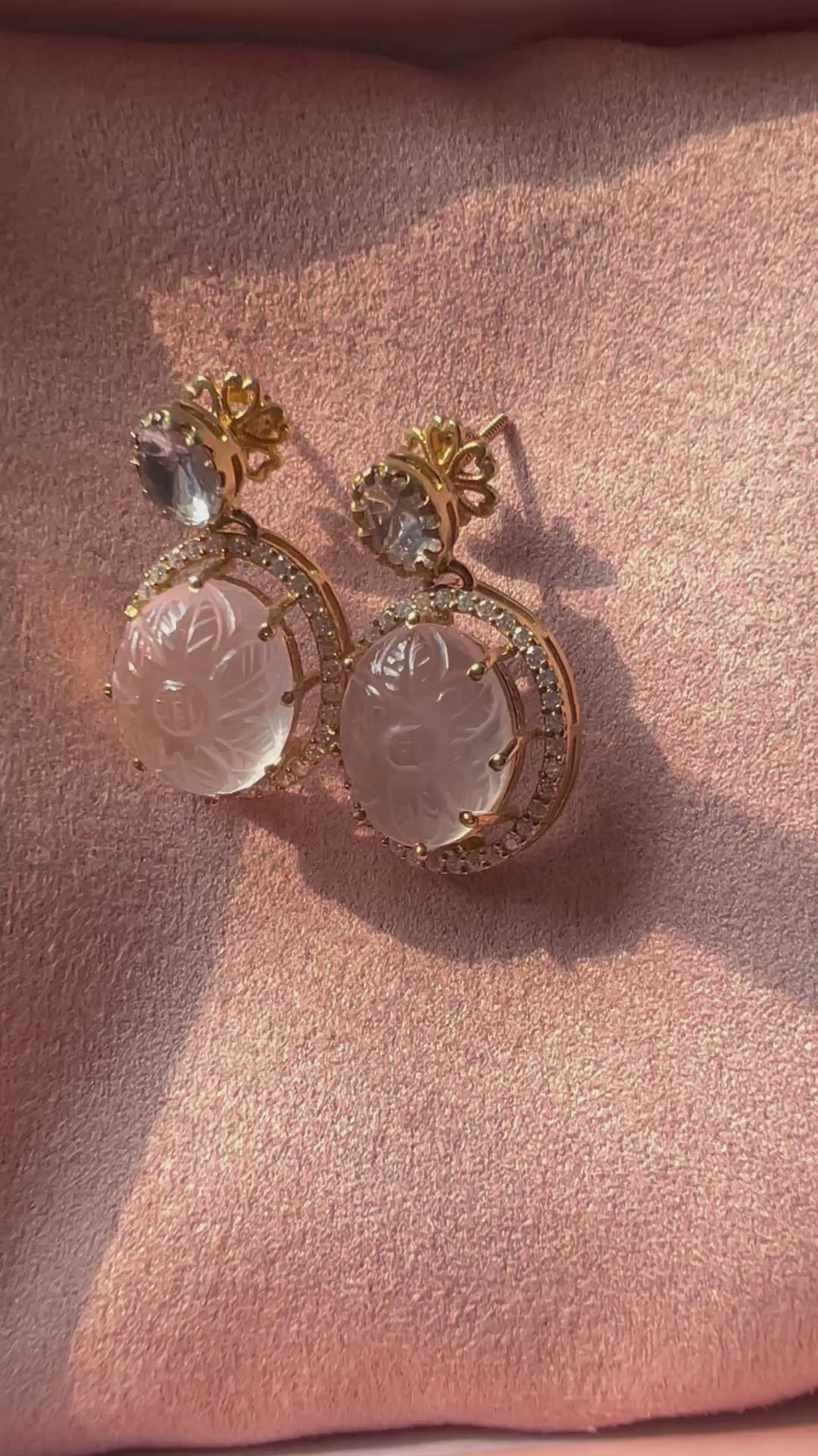 PEACH TOURMALINE EARRINGS
